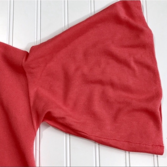 •J. Crew• peach bell sleeve knit top - Picture 5 of 6